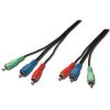 ASSMANN RCA connection cable, 3x RCA RGB, 10.00m, AK-101036-1 