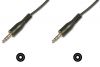 ASSMANN Audio connection cable, stereo 3.5mm, 2.50m, CCS, 2x0.10/10, M/M black, AK-510100-025-S 