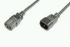 ASSMANN, Power extension cable (C14 - C13, M/F) computer - monitor/UPS, 1,8m, AK-440201-018-S 