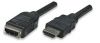 MANHATTAN HDMI Cable, HDMI 1.8m,  Male to HDMI  Female, Shielded, Black, 1.8 m, 308427 