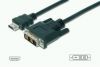 ASSMANN HDMI 1.3 Male to DVI-D 18+1 Male, Singl Link, Black, 2.0m, AK-330300-020-S 