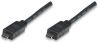 MANHATTAN Micro HDMI Male to Micro HDMI Male, Shielded, Black, 1.0m, Black, 326636 