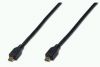 ASSMANN Micro (type D) HDMI Male to Micro (type D) HDMI Male, Shielded, Black, 2.0m, Black, AK-330108-020-S 