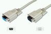 ASSMANN VGA Monitor extension cable, HD15, M/F, 10.0m, 3Coax/4C grey, AK-310201-100-E 