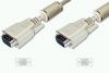 ASSMANN VGA Monitor connection cable, HD15, M/M, 1.8m, 3Coax/7C, 2xferrite grey, AK-310103-018-E 