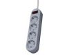 Extension cord XM-DB04K 4 sockets, 5.0 m. with grounded connection and safety switch, Schuko - C13 