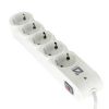 DEFENDER Surge protector for 6 sockets, cable 1.8m. with grounded connection and safety switch 99406, Schuko - C13, DFS601 