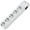 DEFENDER Surge protector for 6 sockets, cable 3.0m. with grounded connection and safety switch, Schuko - C13, DFS603 