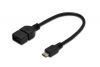 ASSMANN USB 2.0 adpter cable, OTG, type micro B - A, M/F, 0.2m, USB 2.0 conform, AK-300309-002-S 