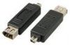 MANHATTAN IEEE 1394 Adapter, 6-Pin Female - 4-Pin Male, 301534 