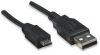MANHATTAN, USB 2.0 cable A male to micro B male, 0.5m, 325677 