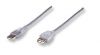 MANHATTAN USB 2.0 extension cable A-A, M/F, 3.0m, silver 340496,  ICOC U-AA-30EX, 317238 