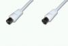 ASSMANN TV Antenna Cable, IEC/M to IEC/F, Straight, 9.5MM, double shielded, Braiding 96x0.12, 90DB Length 1.5M, white 